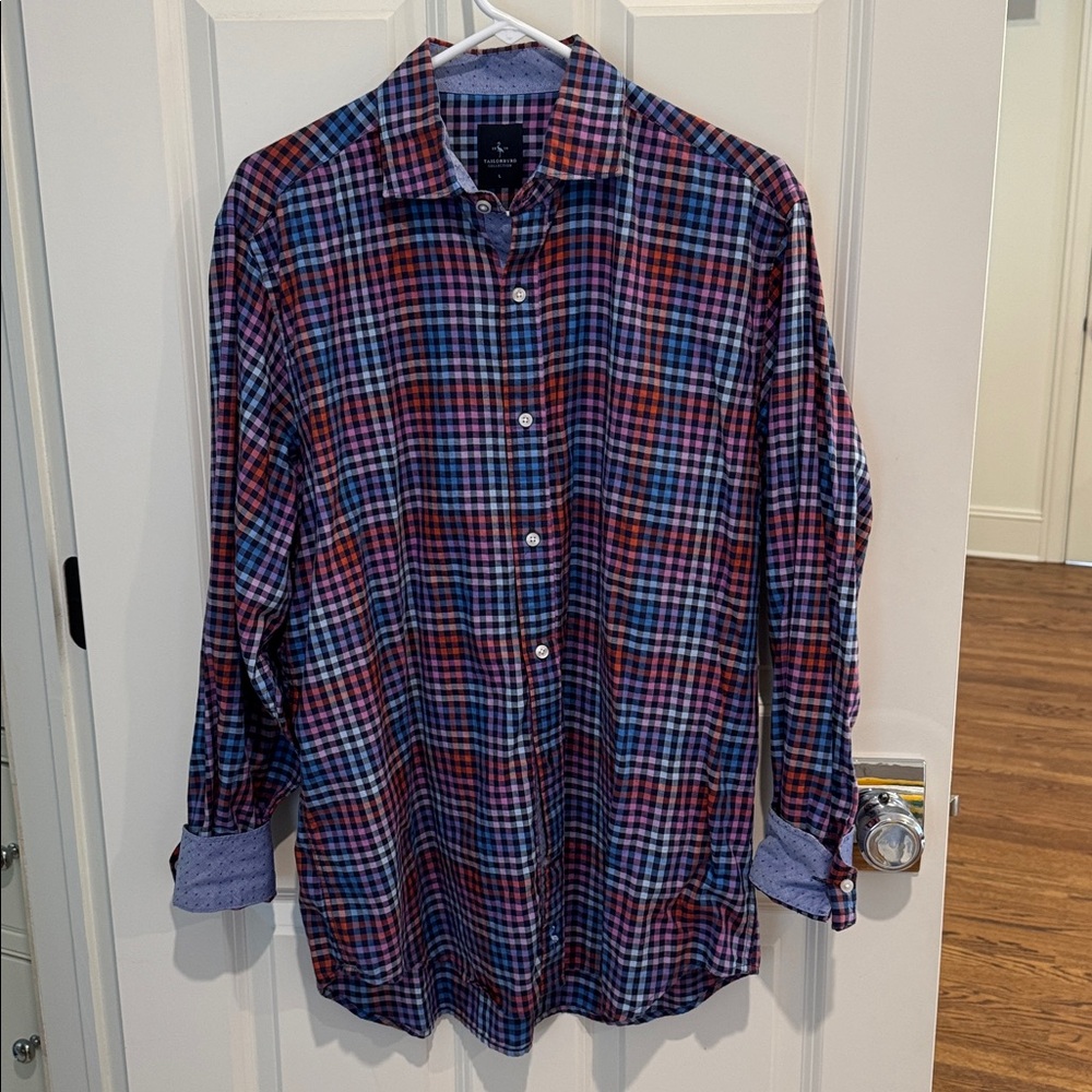 Tailorbyrd men’s Multicolor Checkered Shirt - size L